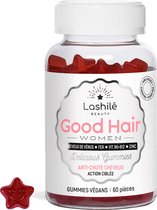 Lashilé Beauty Good Hair Women - Tegen Haaruitval - Haarvitamine - Biotine - Vitamine B6 - 60 gummies - suikervrij