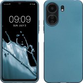 kwmobile telefoonhoesje geschikt voor Xiaomi Poco C65 / Redmi 13C - Hoesje voor smartphone - Back cover in Metallic carabisch blauw