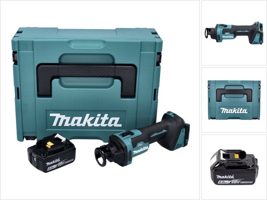 Tour sans fil Makita DCO 181 G1J 18 V 32000 tr/min sans balais + 1x batterie rechargeable 6,0 Ah + Makpac - sans chargeur
