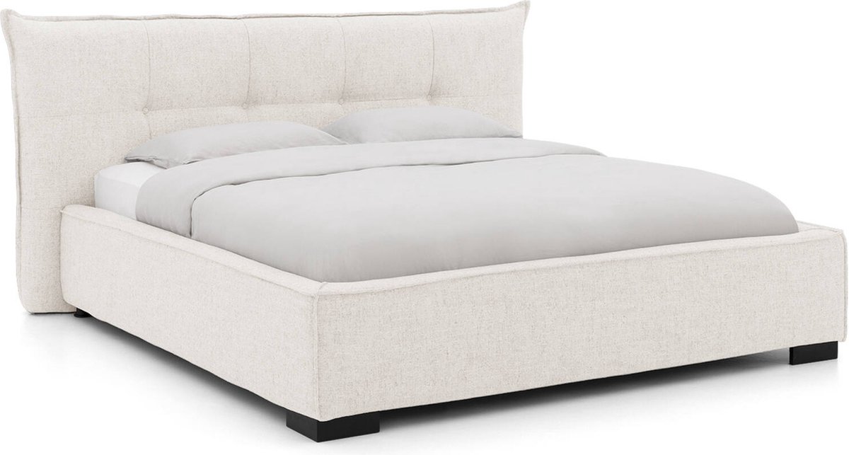 Goossens Bedframe Bolzano, 180 x 210 cm Stof Oasis natural 01