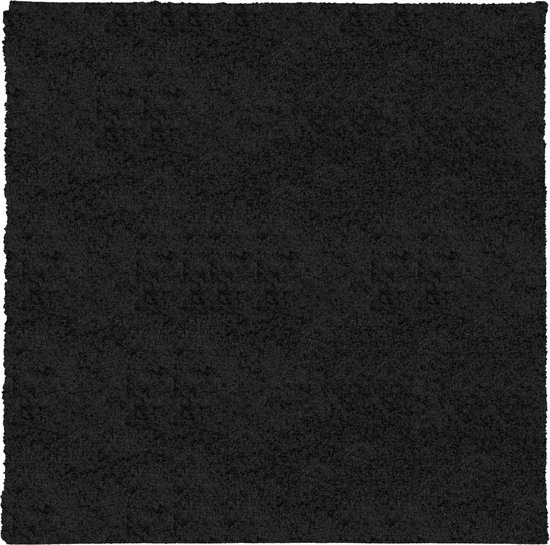 vidaXL - Vloerkleed - PAMPLONA - shaggy - hoogpolig - modern - 200x200 - cm - zwart
