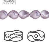 Swarovski Elements, 20 stuks Swarovski curve parels, 9x8mm, mauve, 5826