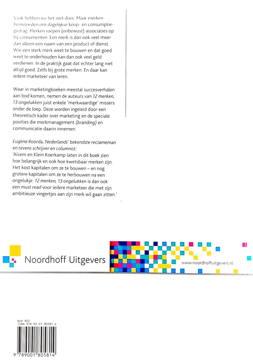 12 Merken, 13 ongelukken - back cover