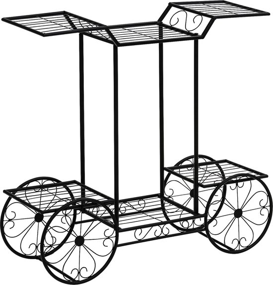 thumbnail: EDA Plantenroller Op Wieltjes - Ø 30 Cm, 5 Multidirectionele Wielen, Draagt Tot 150 Kg - Steenlook Design, Leisteen Grijs