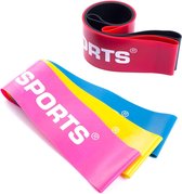 Weerstandsbanden - Fitness elastiek - Fitsnessband - Trainingsband - Rubber - Blauw - 50 x 5 x 0,08 cm
