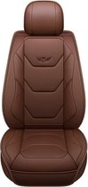 Mima® Autostoelhoes - Universeel - Luxe Stoelhoes Voor Auto - Autostoel Beschermhoes - Stoel Cover - PU Leer - Koffiebruin - 1 Stuks- Complete Set Auto- Voor en Achterzitting