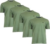 4-PackDonnay T-shirt (599008) - Sportshirt - Heren - Army (089) - maat S