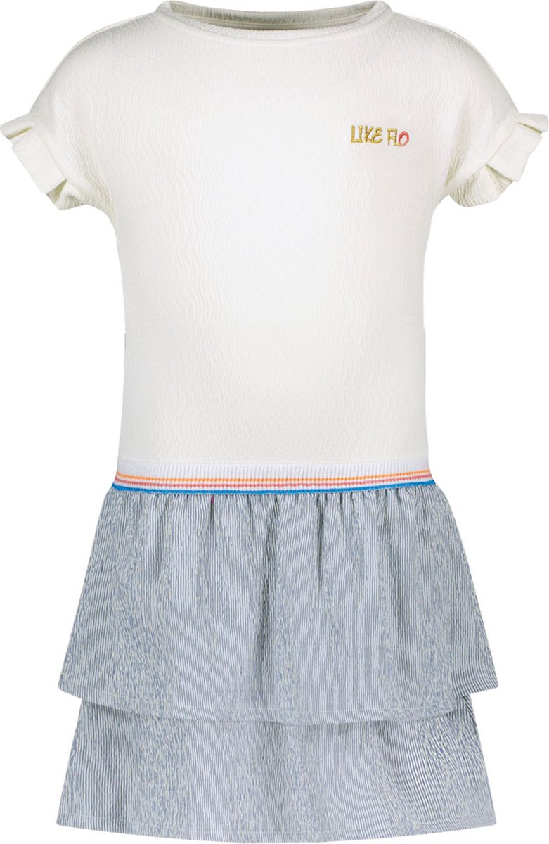 Like Flo F402-5826 Meisjes Jurk - Small stripe - Maat 152