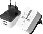 Europese Stekker Reisstekker Amerikaanse Universeel naar Europa Nederlands met USB Poort Adapter