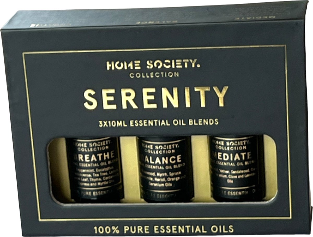 Luxe Geur olie Essential Oil Pack Serenity - 3 x 10ML - Breath, Balance, Mediate