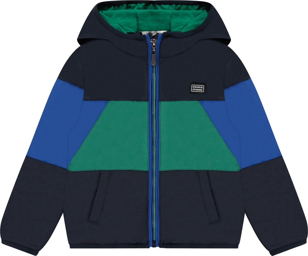 Stains and Stories boys jacket Jongens Jas - dark royal - Maat 80