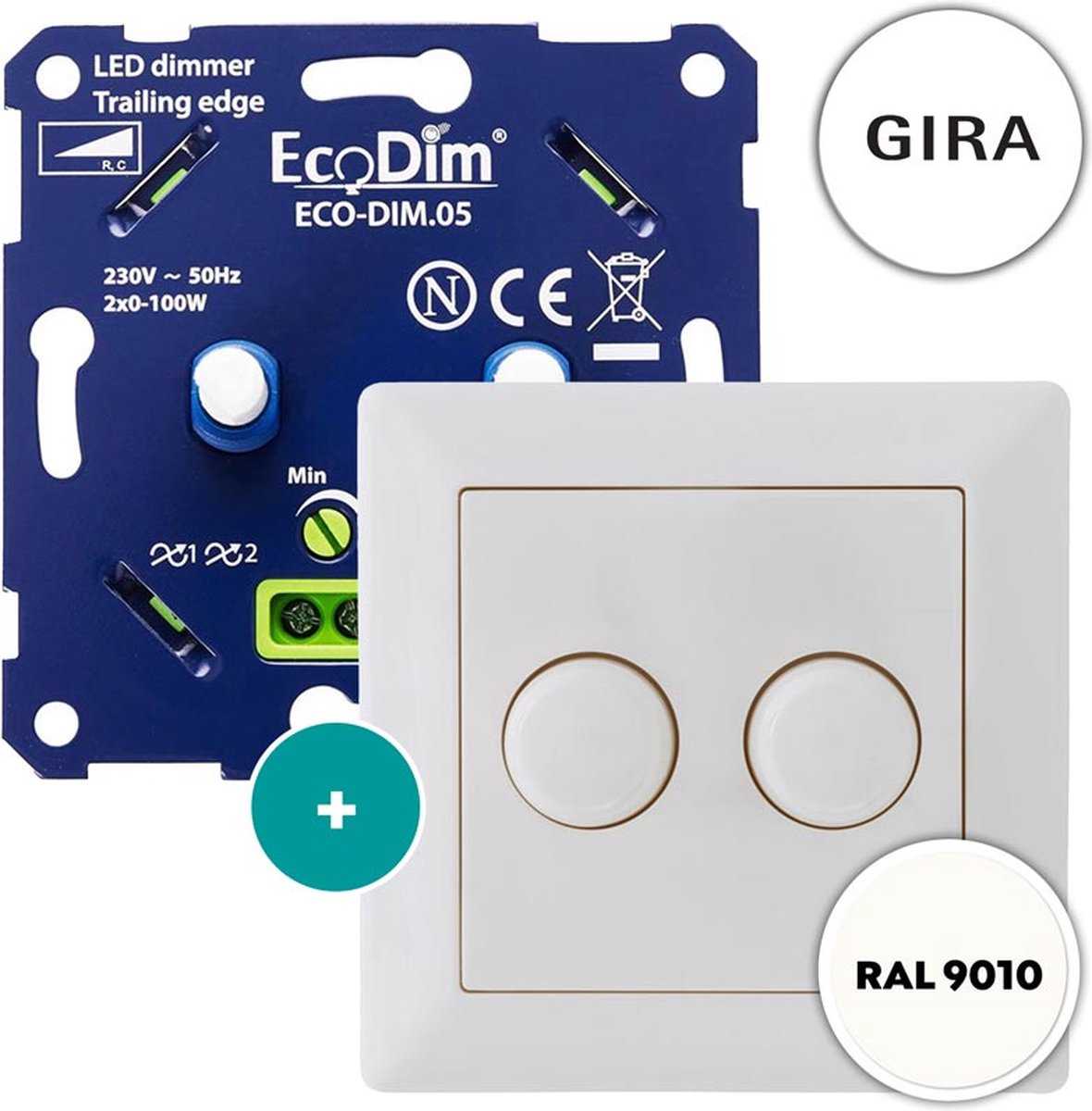 Led-dimmer 230 V, dimschakelaar voor ledlampen, lichtschakelaar