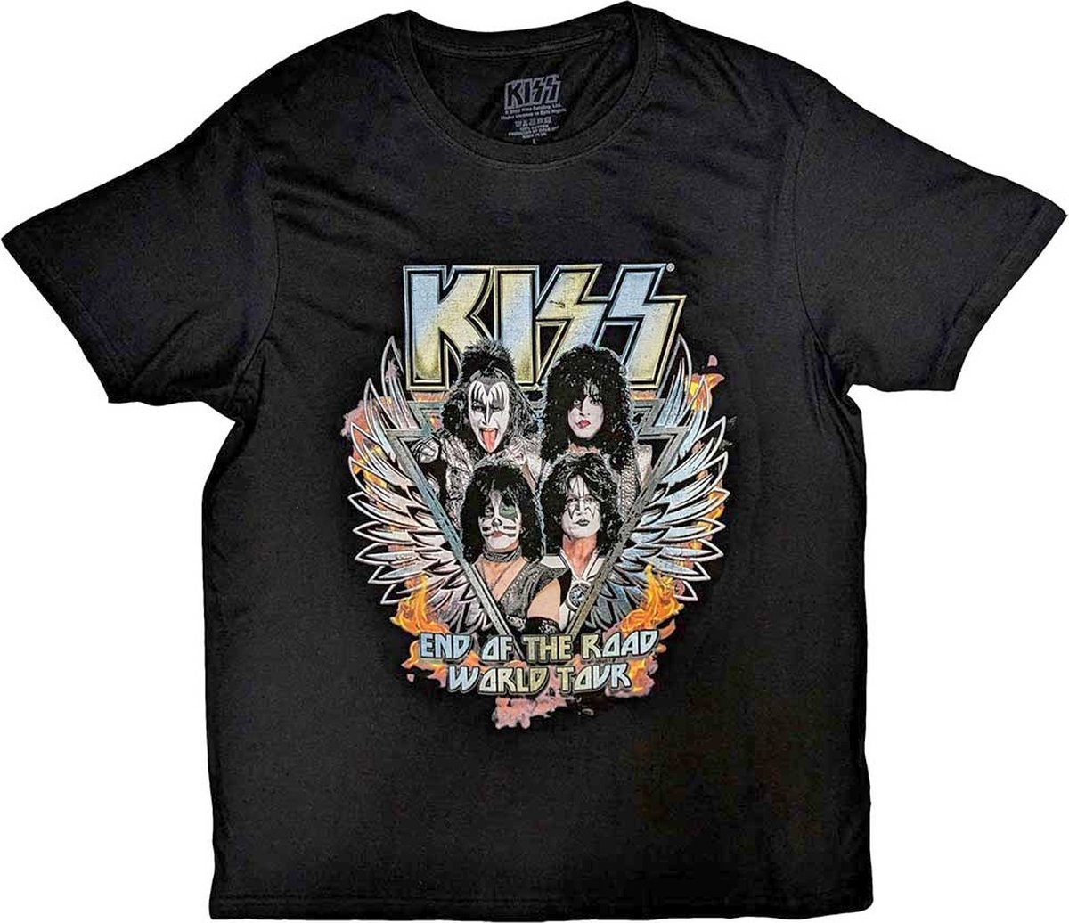 Kiss - End Of The Road Wings Heren T-shirt - M - Zwart