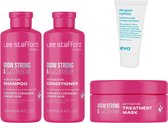Lee Stafford - Grow Long & Strong - Shampooing 250 ml + Après-shampooing 250 ml + Masque de traitement 200 ml + Evo Travelsize offert
