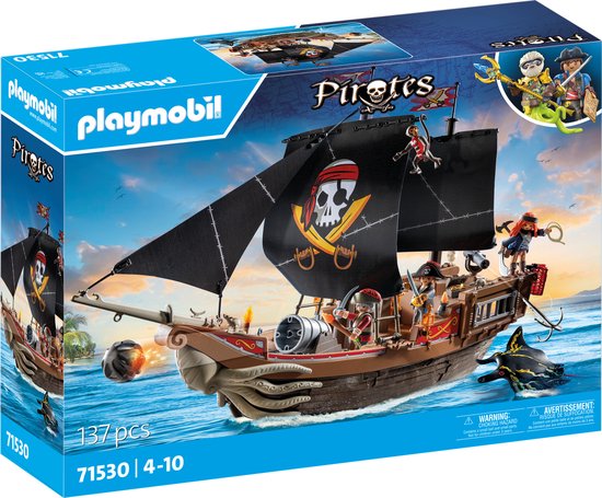 Foto: Playmobil pirates groot piratenschip 71530