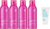 4 x Lee Stafford - Anti-Humidity Spray - Haarspray voor Pluizig en Statisch Haar - 200 ml + Gratis Evo Travelsize