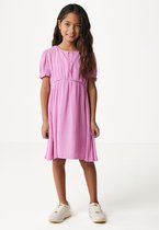 Jurk With Puff Shoulder Meisjes - Bright Lilac - Maat 98-104