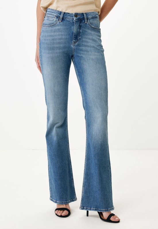 EVY High Waist/ Flared Leg Jeans Dames - Classic Blauw - Maat 28/34