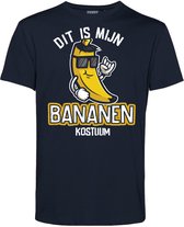 T-shirt Bananen Kostuum | Carnavalskleding heren | Carnaval Kostuum | Foute Party | Navy | maat M