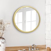 51cm ingelijste gouden ronde spiegel - gouden cirkelspiegel voor badkamer, slaapkamer, entree, woonkamer - grote ronde spiegel voor wanddecoratie