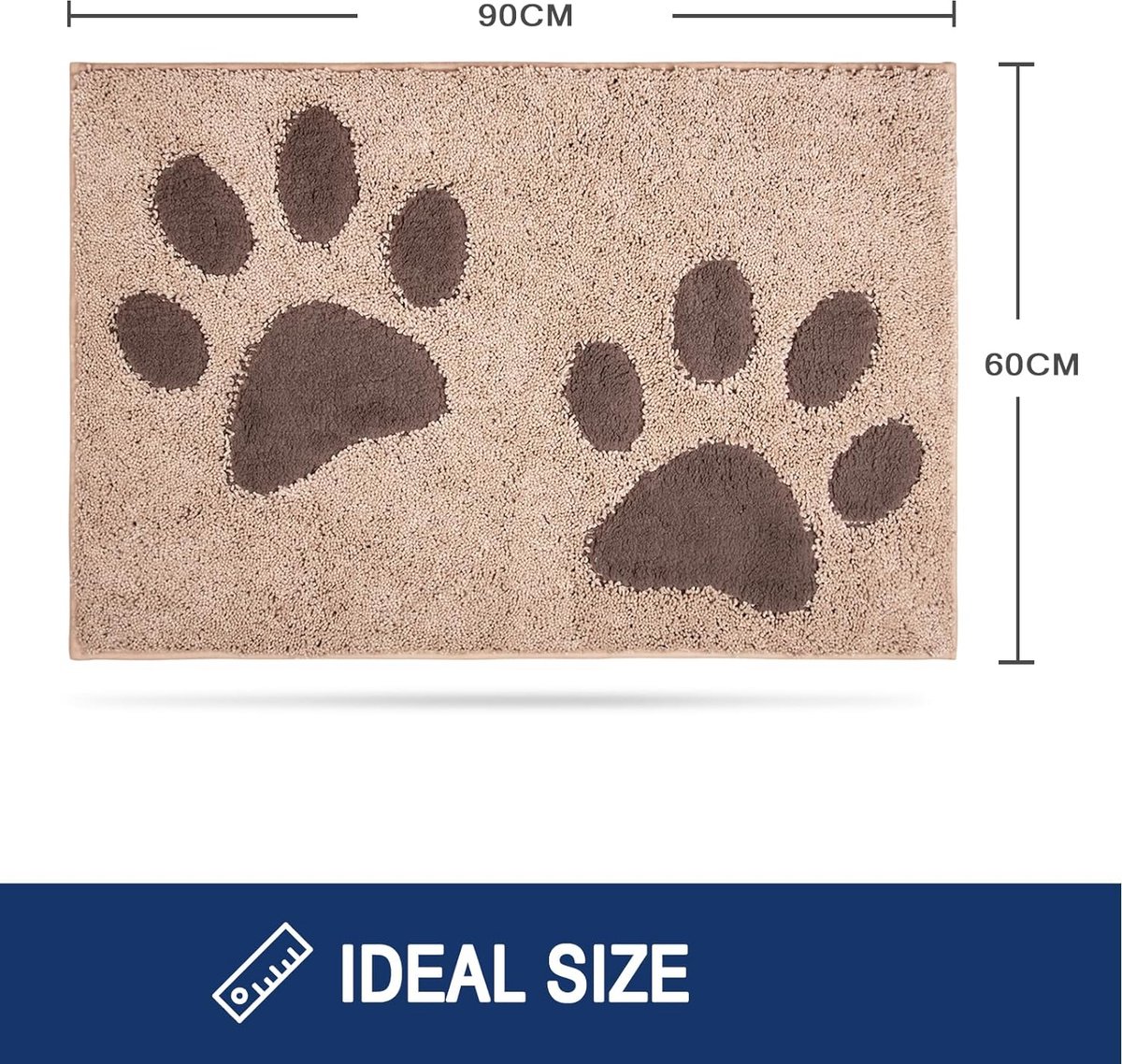 Border Collie deurmat border collie hond welkom herfst herfst pompoen kruiden esdoornblad welkom antislip matten grappige deurmat badkamer keuken veranda tapijten ingang 16 * 24in/40 x 60 cm