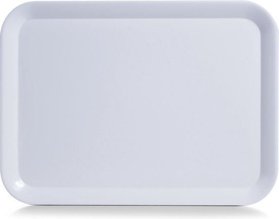 Foto: Zeller dienblad rechthoek wit melamine 44 x 32 cm serveerblad dranken serveren horeca