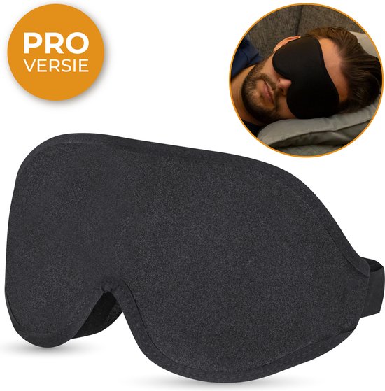 Masque de sommeil de Luxe - Ergonomique 3D - Comprend des bouchons d'oreilles et un sac de rangement - 100% Blackout - Mousse à mémoire de forme - Masque de sommeil pour femmes, hommes et enfants - Masque pour les yeux