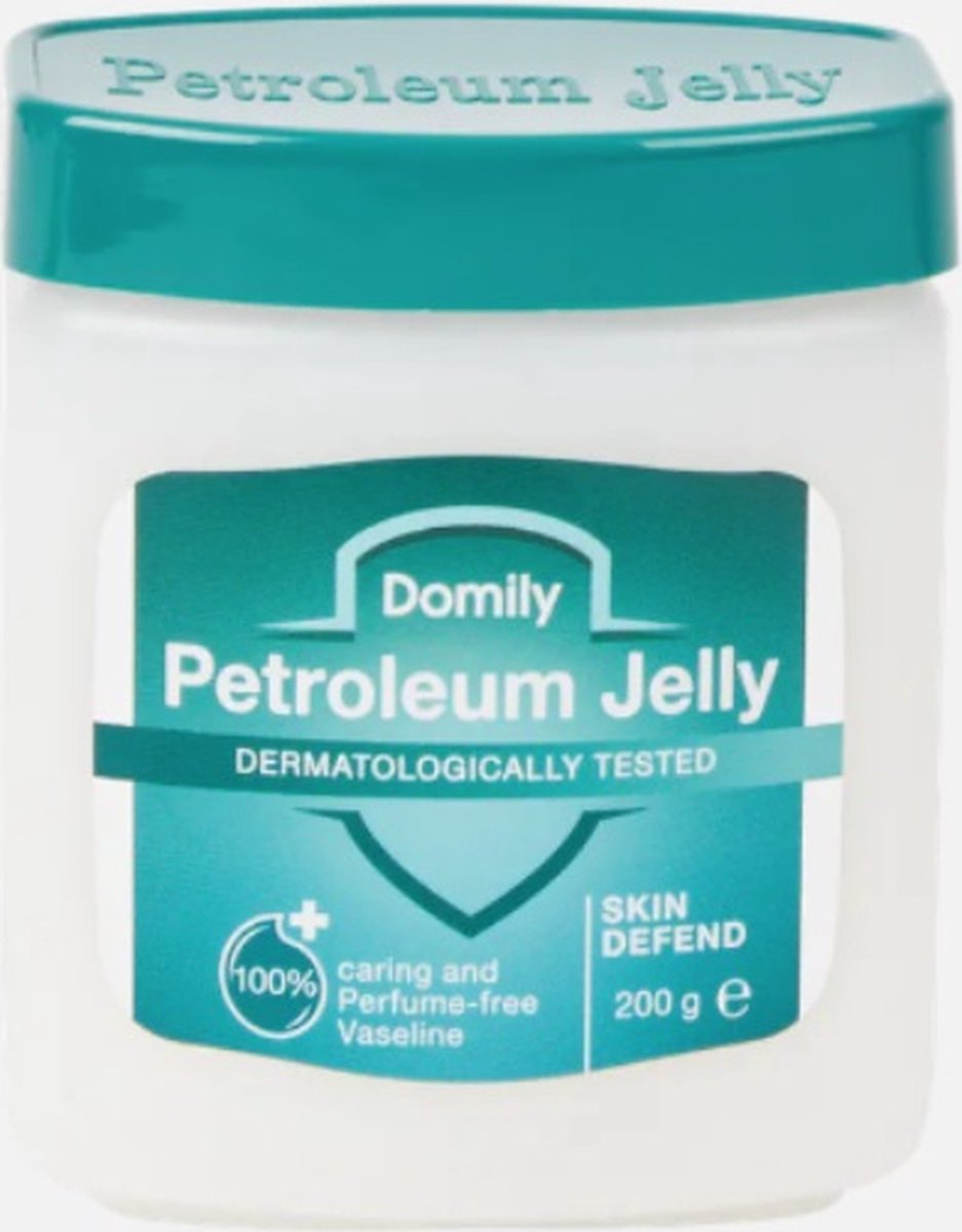 Domily Petroleum Jelly Parfumvrij 200 gram - 100% Caring & Perfume Free Vaseline - Vegan