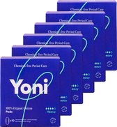 Yoni Maandverband - Heavy - met vleugels - 100% Biologisch Katoen - Voordeelverpakking - 60 stuks - 6x10