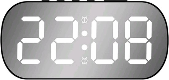 Digitale Wekker - Wekker - Slaapkamer - Digitale LED klok - Zwart - Alarmklok met twee alarmen - 12/24HR systeem - Snooze / Slaap Functie