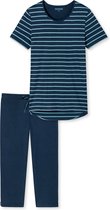 Schiesser Pyjama 3/4 broek - Bleu - 161067-914 - 38