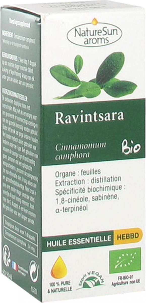 Goedkoopste NatureSun Aroms Ravintsara Etherische Olie (Cinnamomum Camphora) Biologisch 10 ml