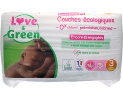 Love & Green Hypoallergene Luiers 52 Luiers Maat 3 (4-9 kg)