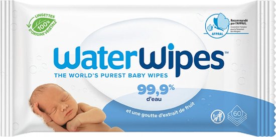 WaterWipes - Billendoekjes - Gevoelige huid - 1 x 60 stuks - Plasticvrij