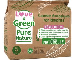 Love & Green Pure Nature Ecologische Luier 33 Luiers Maat 5 Junior (11 tot 25 kg)