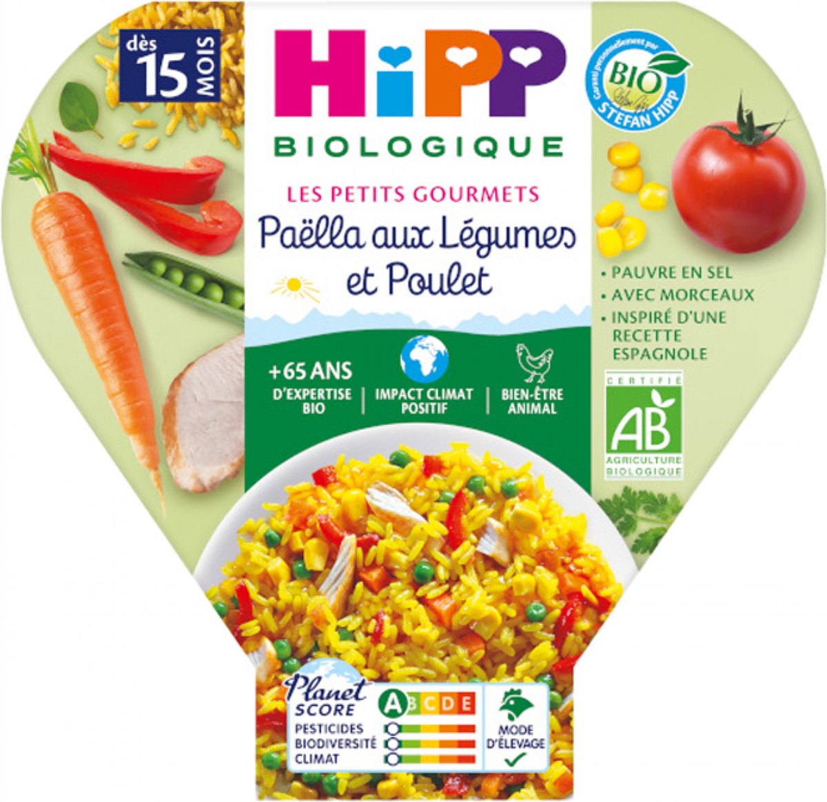 Goedkoopste HiPP Les Petits Gourmets Paëlla met Groenten en Kip van 15 Maanden Bio 250 g