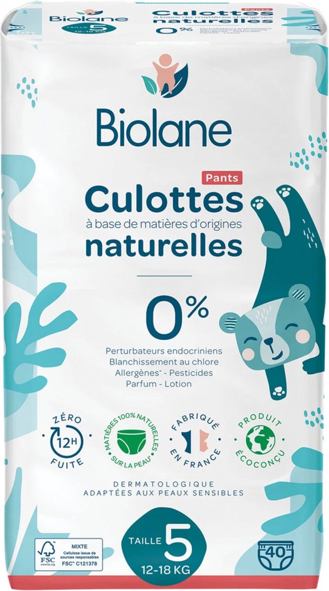 Goedkoopste Biolane Natuurlijke Slips 40 Slips Maat 5 (12-18 kg