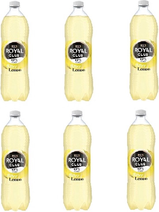 Royal Club Bitter lemon 0% suiker 1 ltr per petfles, krimp 6 flessen