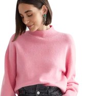 Fashionable Dames Trui / Sweater / Coltrui | Pull Over | One Size | Maat 38-44 - Roze