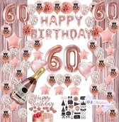 FeestmetJoep® 60 jaar verjaardag versiering & ballonnen - Rose goud