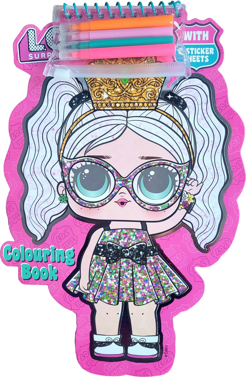 Kleurboek L.O.L - LOL Surprise - Inclusief stickers en 4 stiften - l.o.l. surprise - Color book - lol - knutselen - kleuren - kleurboek voor kinderen - knutselen meisjes - kerstcadeau - sticker