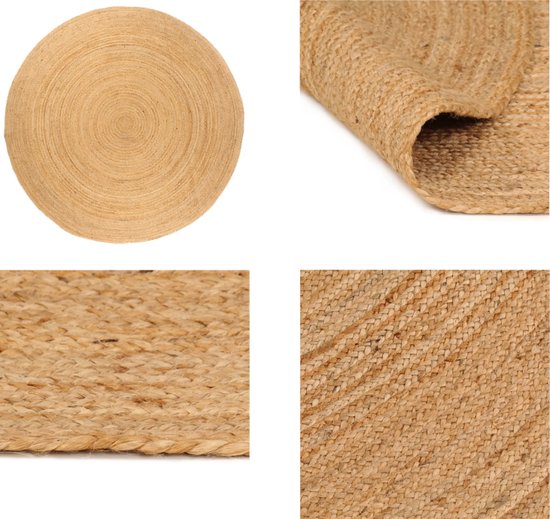 vidaXL Tapis rond 240 cm Jute tressé - Tapis - Tapis - Tapis - Tapis de sol