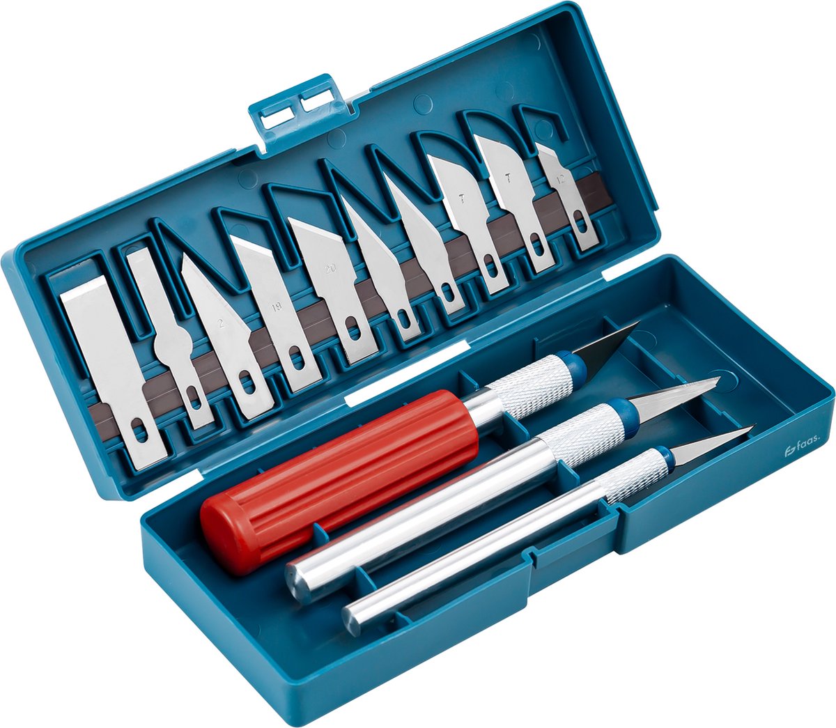 Faas Scalpel Mesjes - 16-delig - Incl Doosje - Hobby Mesjes voor Boetseren, Hobby - RVS