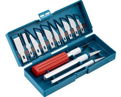 Lames de scalpel Faas - 16 pièces - Boîte incluse - Lames de Hobby pour pédicure, Modélisation, Hobby - Acier inoxydable