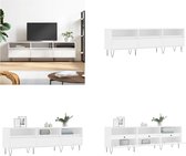 vidaXL Tv-meubel 150x30x44-5 cm bewerkt hout wit - Tv-meubel - Tv-meubels - Tv-kast - Hifi-kast