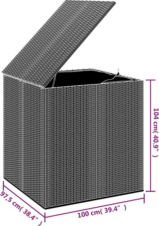 VidaXL Gartenbox 149x99x93 Cm Grau - Abschließbarer Aufbewahrungsschrank Für Terrasse & Garten