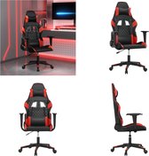 vidaXL Gamestoel kunstleer zwart en rood - Gamingstoel - Gamingstoelen - Televisiestoel - Racingstoel