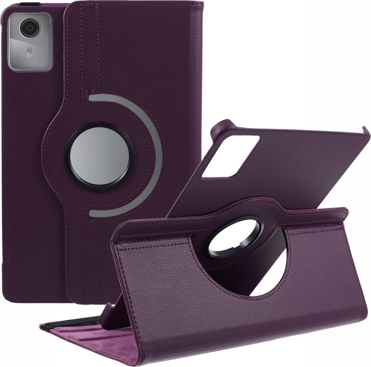Tablethoes geschikt voor Lenovo Tab M11 Hoesje - 360° Rotating Book Case - Paars