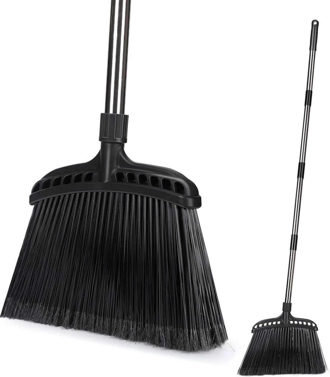 Goedkoopste Bezem met steel, Straatbezem met roestvrijstalen lange steel