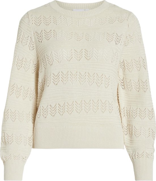 Vila Trui Vicattia L/s Pointelle Knit Top - N 14084640 Birch Dames Maat - M